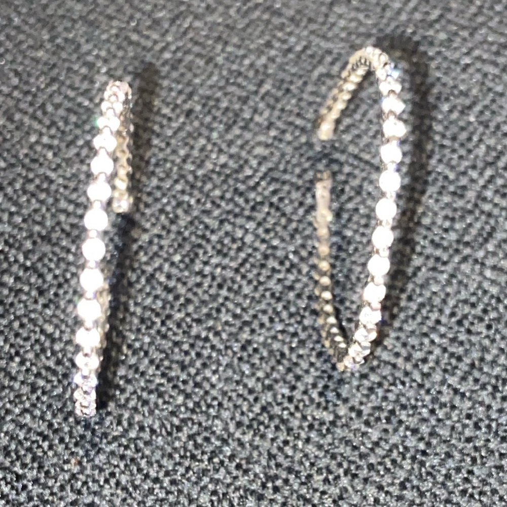 Unique hoops with stones